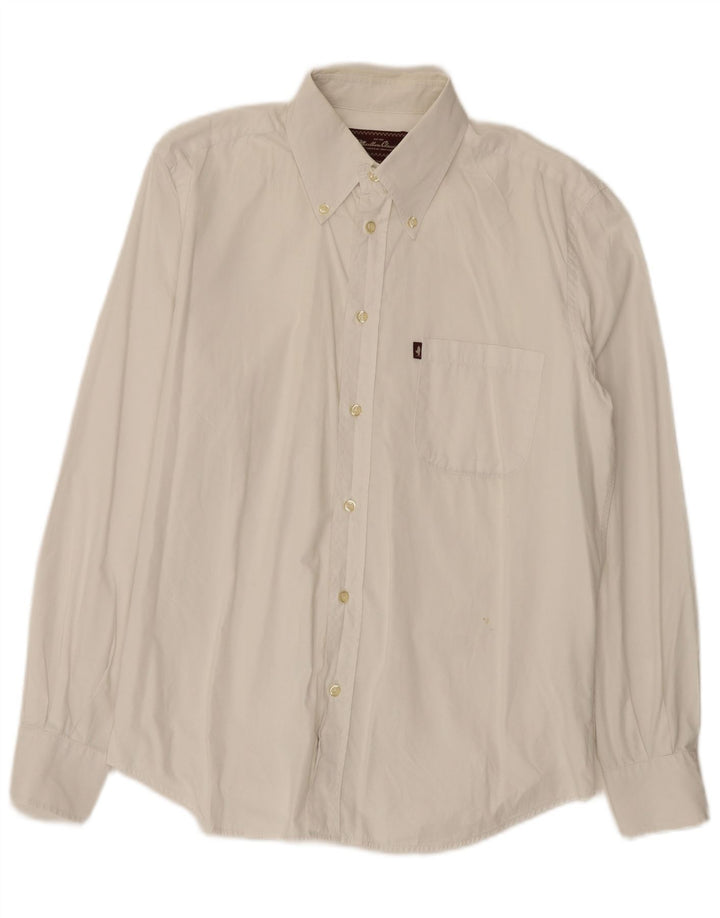 Marlboro Classics Chemise Homme Grand Coton Blanc