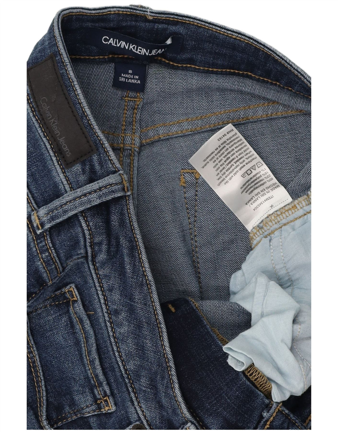 CALVIN KLEIN Jean skinny pour femme US 8 Medium W30 L28 Bleu Coton