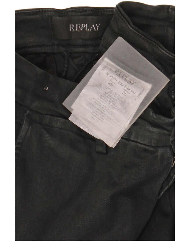 Replay Jean Slim Zeumar Homme W29 L30 Noir Coton