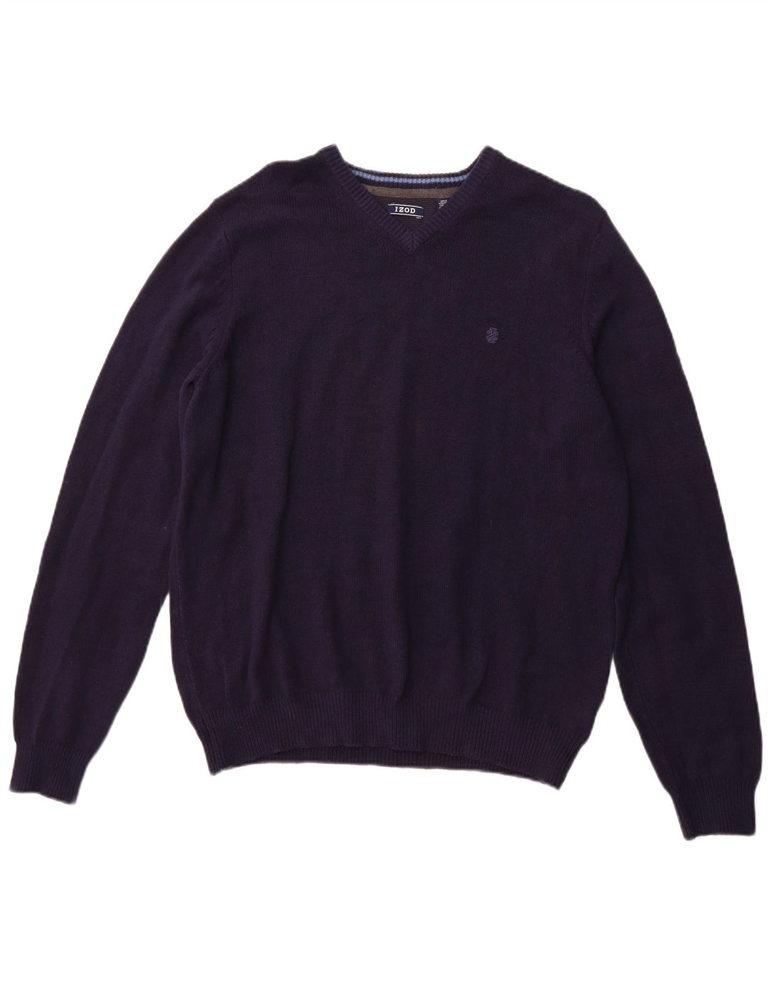 IZOD Pull col V Homme Grand Bleu Marine Coton