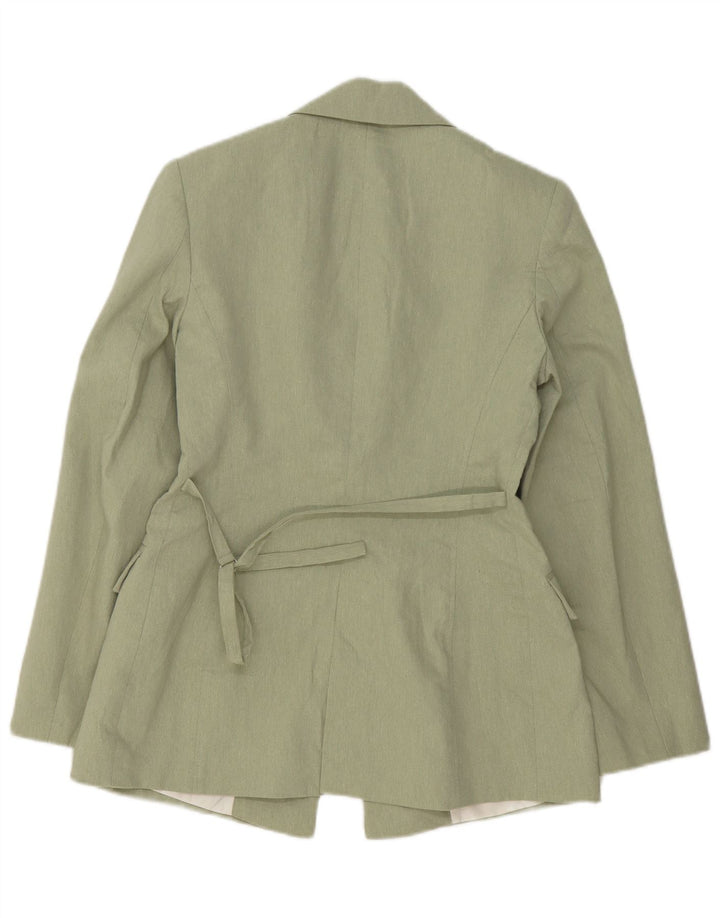 Zara Veste Blazer Ouverte Femme UK 6 XS Vert