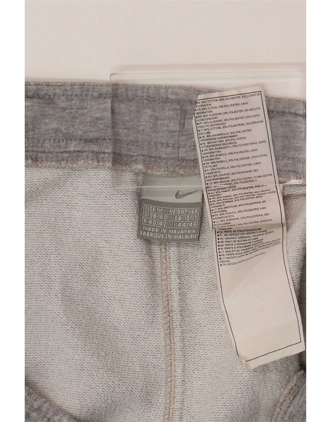Pantalon de survêtement Nike Femme UK 10/12 Gris Moyen Coton