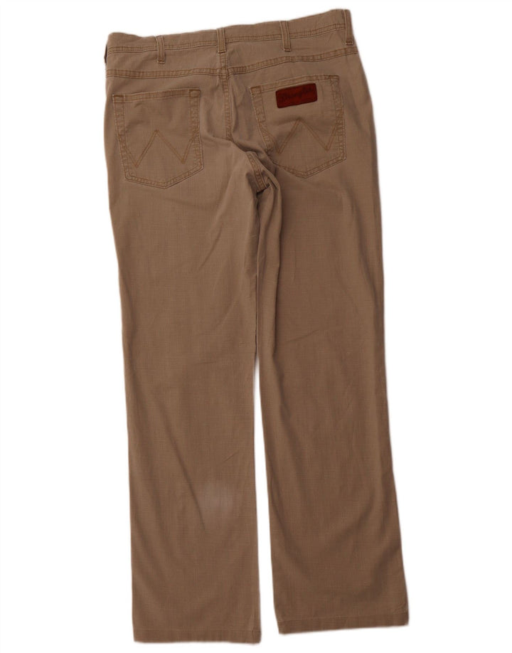 WRANGLER Pantalon décontracté droit extensible Arizona pour homme W34 L30 Marron