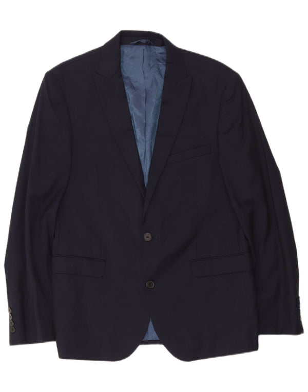 Dkny Veste Blazer 2 Boutons Homme IT 52 XL Bleu Marine Laine