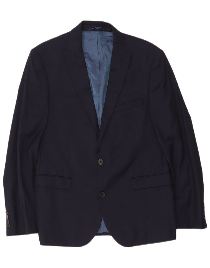 Dkny Veste Blazer 2 Boutons Homme IT 52 XL Bleu Marine Laine