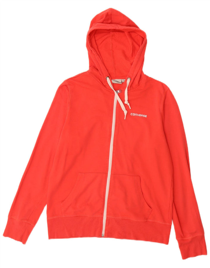 Converse Pull à capuche zippé pour femme UK 18 XL Rouge Polyester