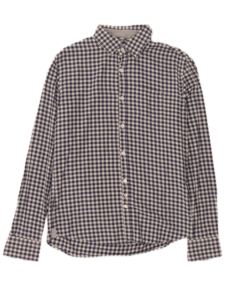 WOOLRICH Chemise Flanelle Homme XS Bleu Marine Vichy Coton