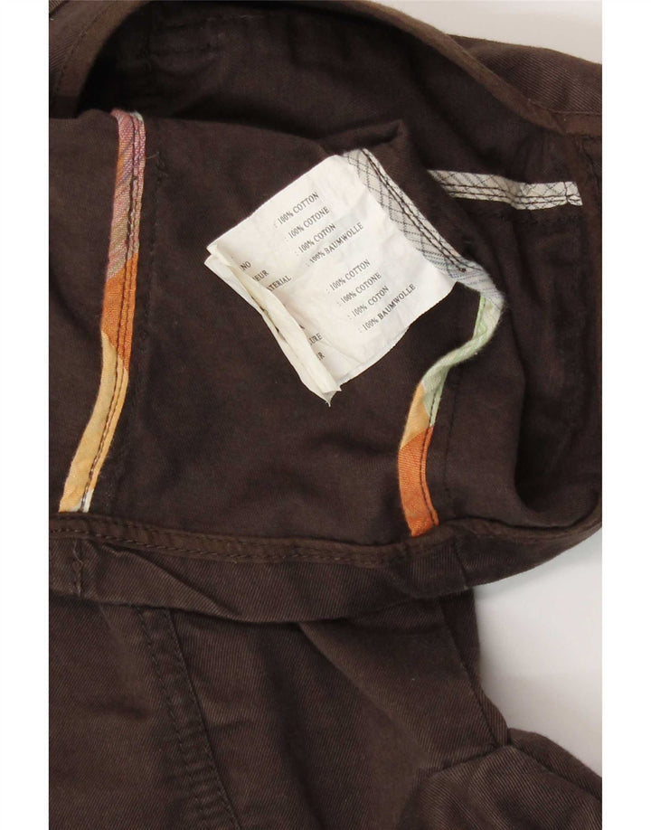 Woolrich Veste militaire pour femme UK 8 Small Marron Coton