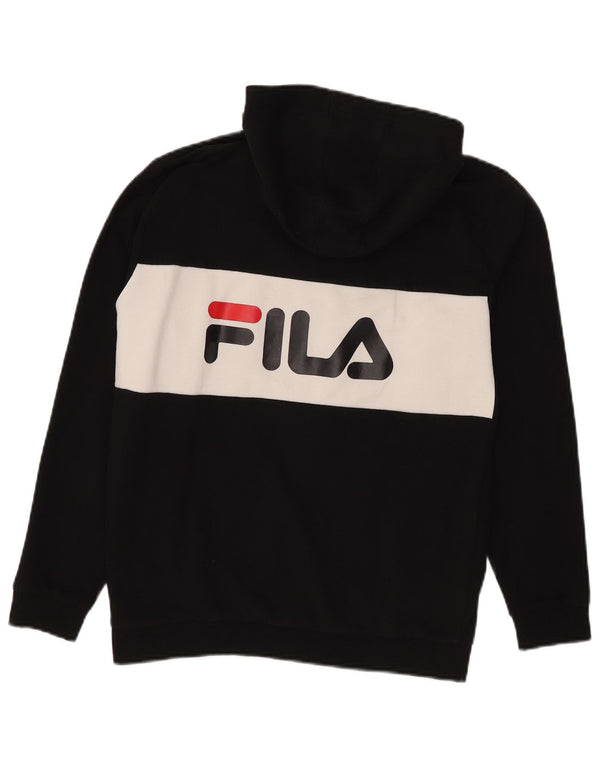 Fila Sweat à capuche zippé graphique pour fille 13-14 ans Noir Colourblock