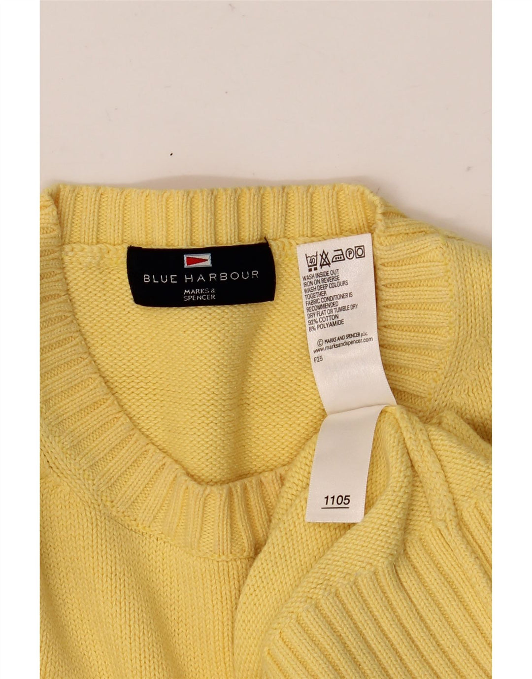 Marks & Spencer Pull Col Ras-du-Cou Blue Harbor Homme Jaune Moyen