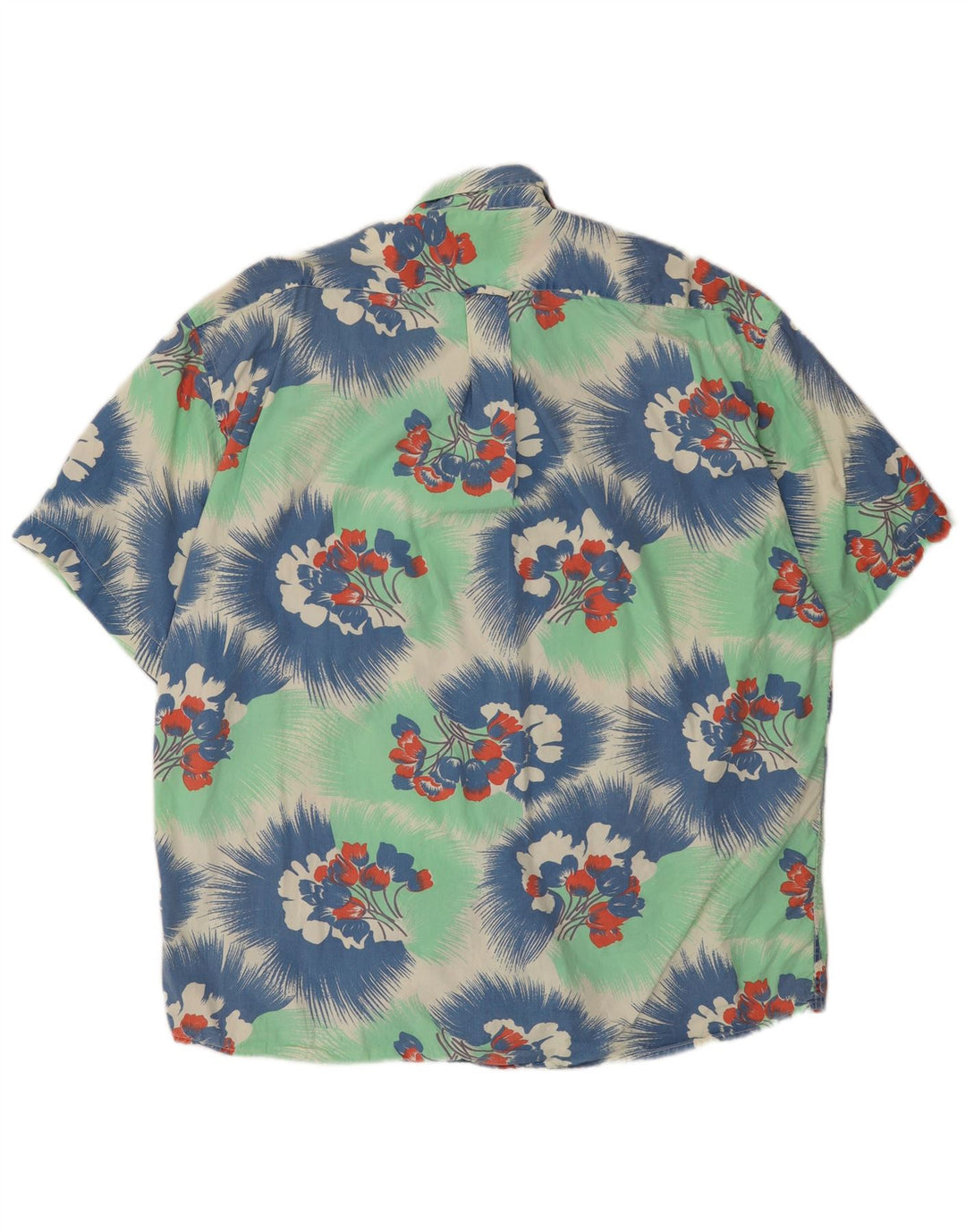 UNIFORM Chemise à manches courtes pour homme XL en coton floral vert