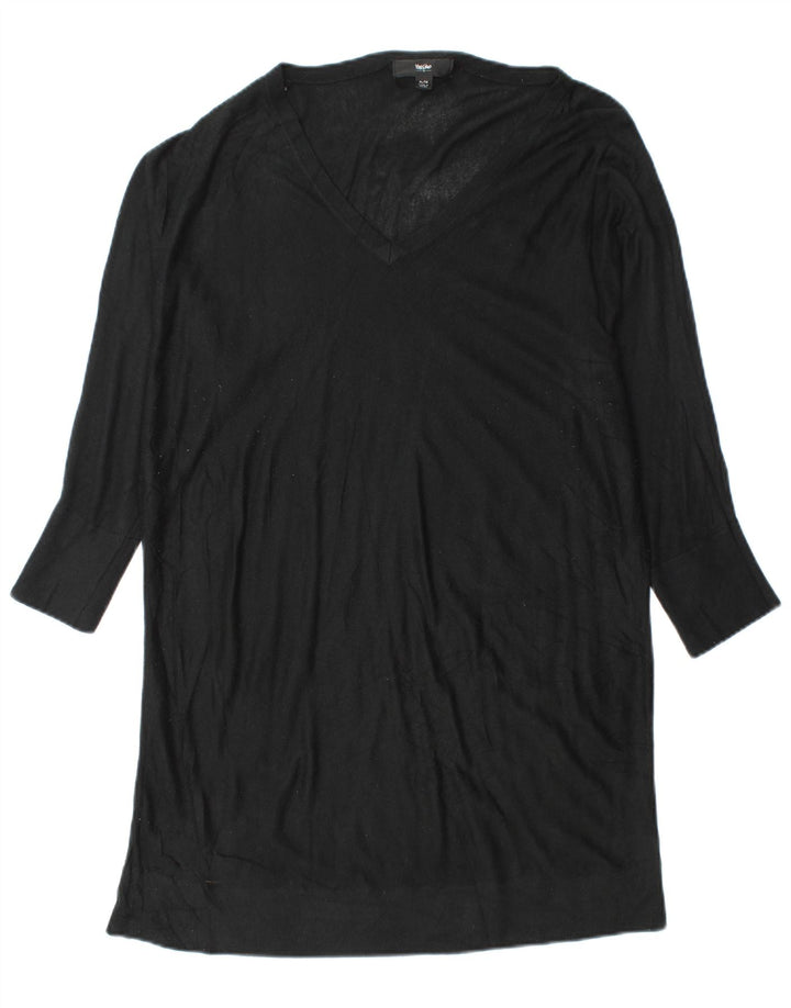 MOSSIMO Robe pull à manches longues chauve-souris pour femme UK 18 XL Acrylique noir