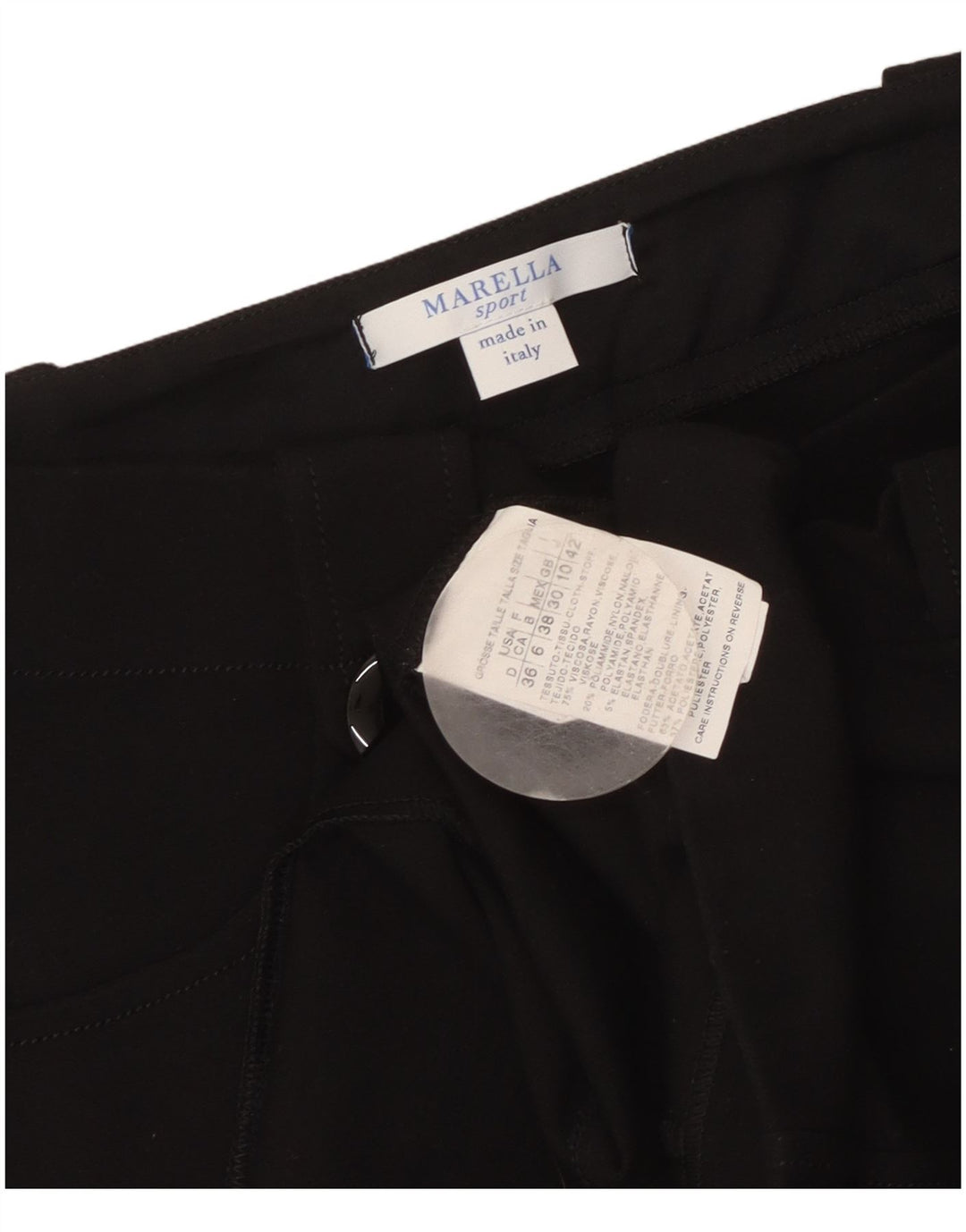 Marella Mini jupe femme UK 10 Small W34 Viscose noire
