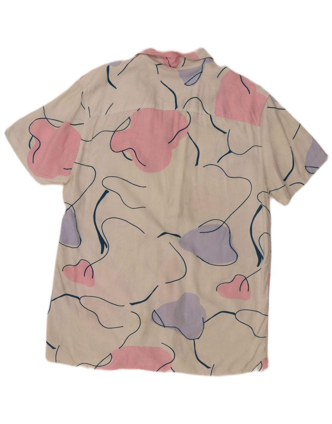 Jack & Jones Chemise à manches courtes coupe confort pour hommes, motif abstrait, XL, blanc