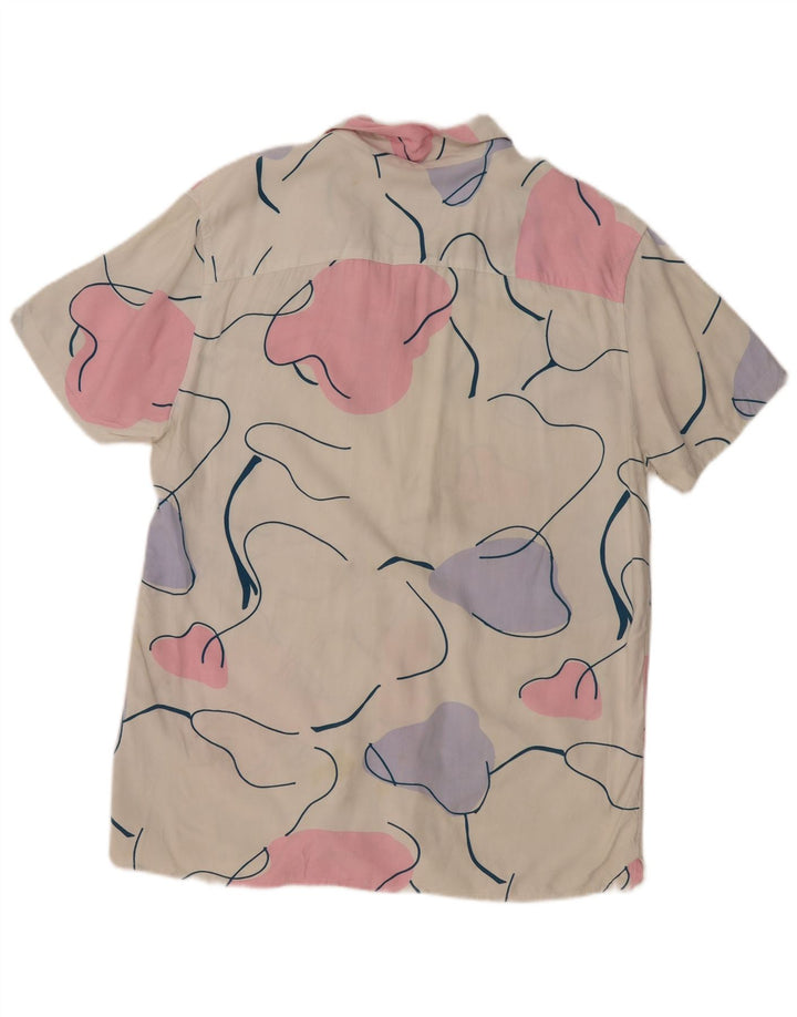 Jack & Jones Chemise à manches courtes coupe confort pour hommes, motif abstrait, XL, blanc