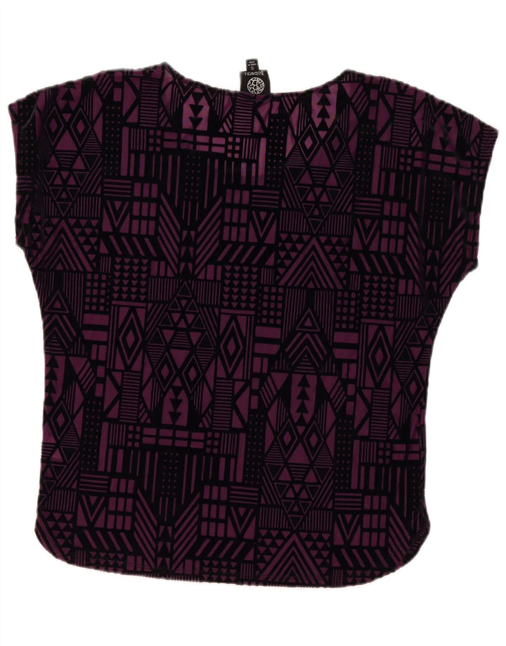 Bobedu Chemisier Femme Top UK 10 Petit Violet Géométrique Polyester