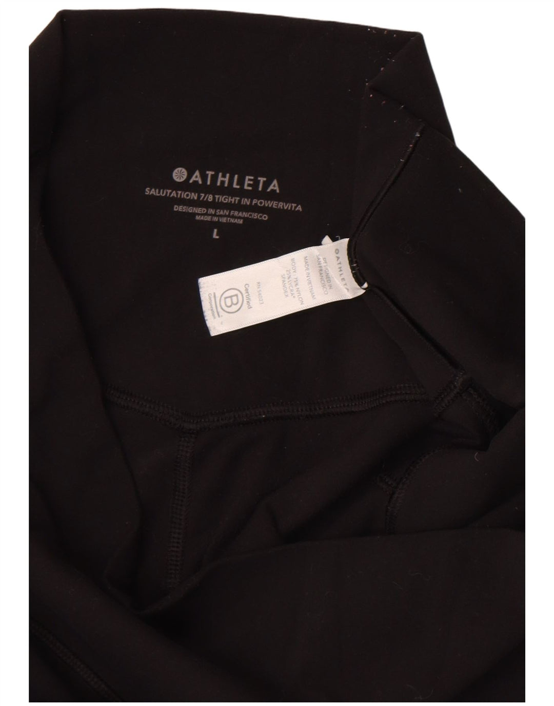 Legging Capri Athleta pour femme UK 16 Large Noir Nylon