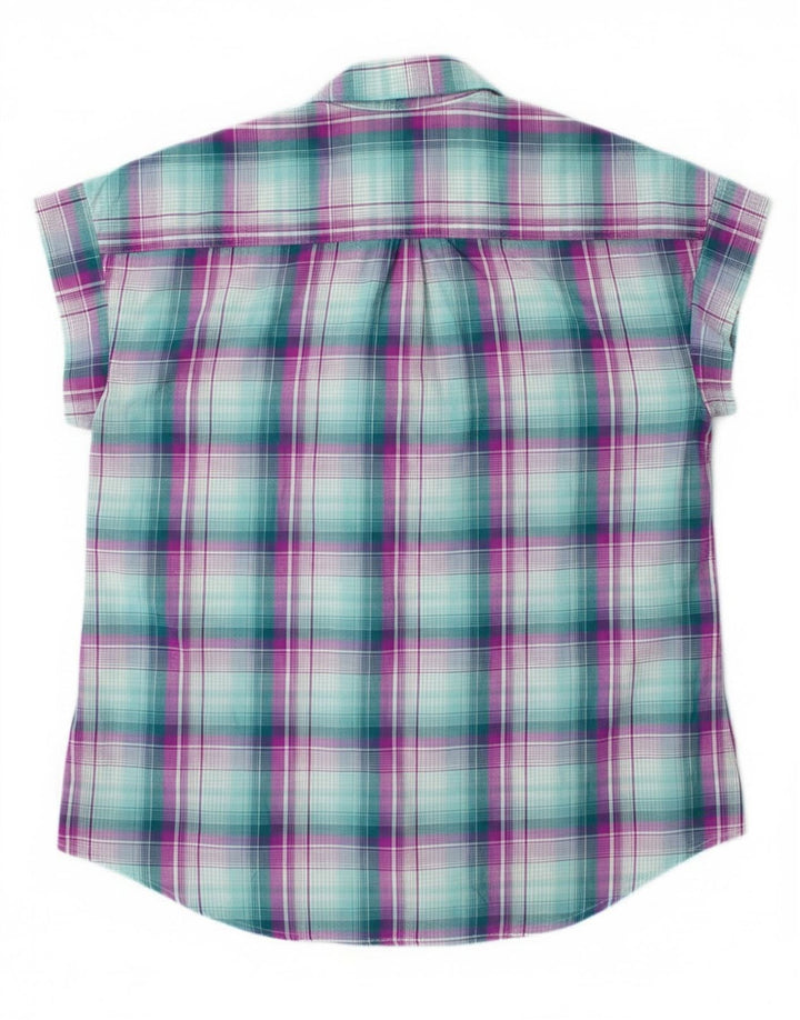 Lee Chemise sans manches Riders pour femme UK 44 Polyester à carreaux vert moyen