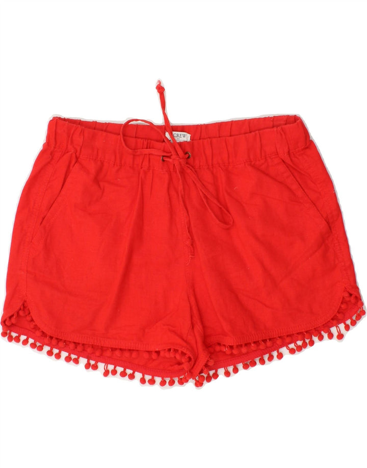 J. CREW Womens Shorts UK 2 2XS W28 Red Linen Vintage J. Crew and Second-Hand J. Crew from Messina Hembry 
