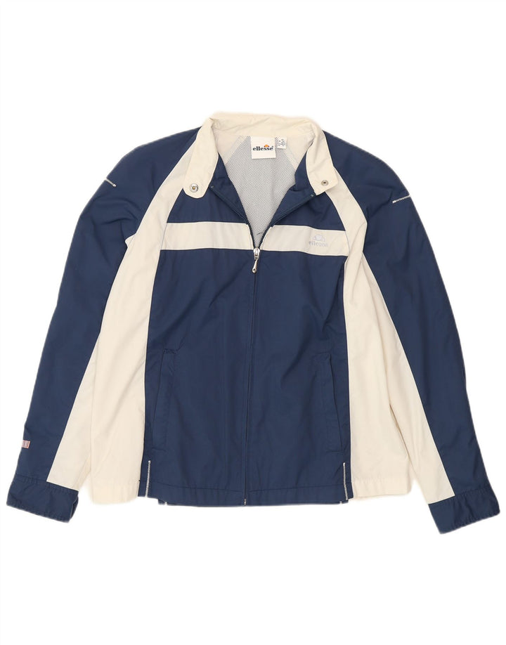 Ellesse Veste de survêtement pour femme UK 12 Medium Navy Blue Colourblock
