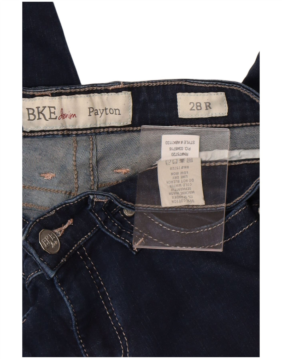 BKE Femme Payton Jean Bootcut Coupe Régulière W28 L31 Bleu Marine Coton