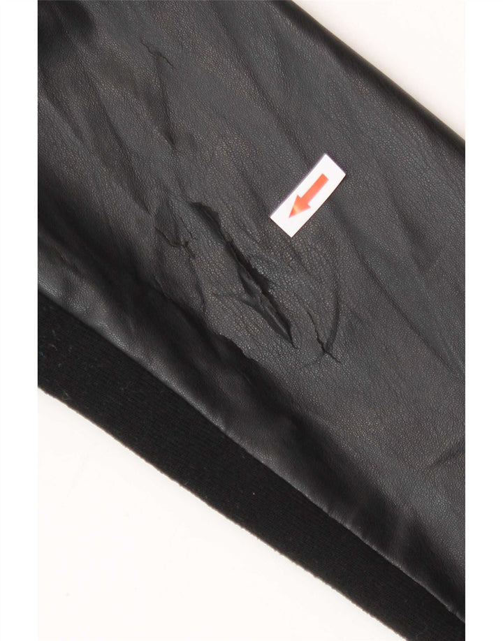Desigual Veste motard en simili cuir pour femme EU 46 XL Noir Polyuréthane