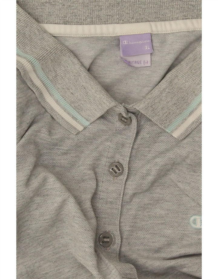 Champion Polo Heritage Fit Femme XL Gris