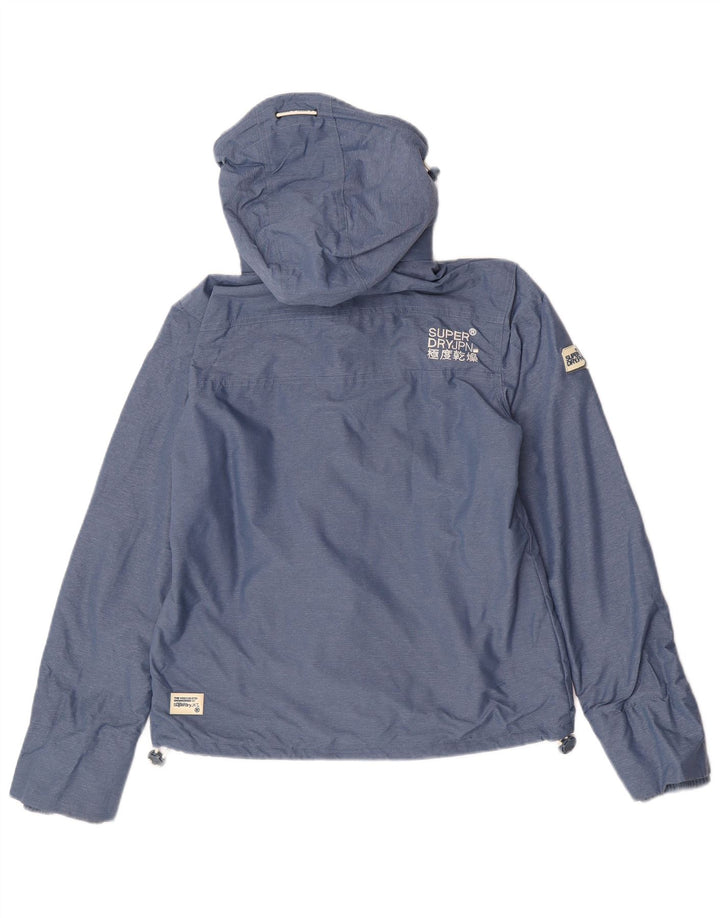 Superdry Veste coupe-vent graphique pour femme UK 14 Bleu moyen