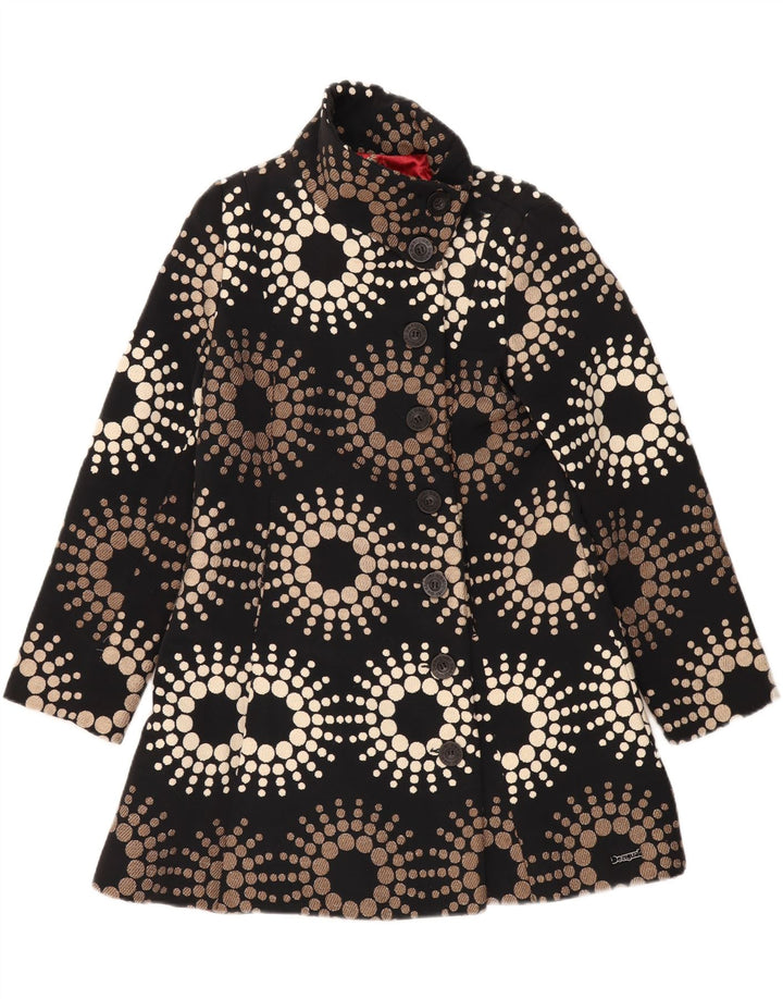 Desigual Manteau Femme EU 44 XL Noir Géométrique Polyester