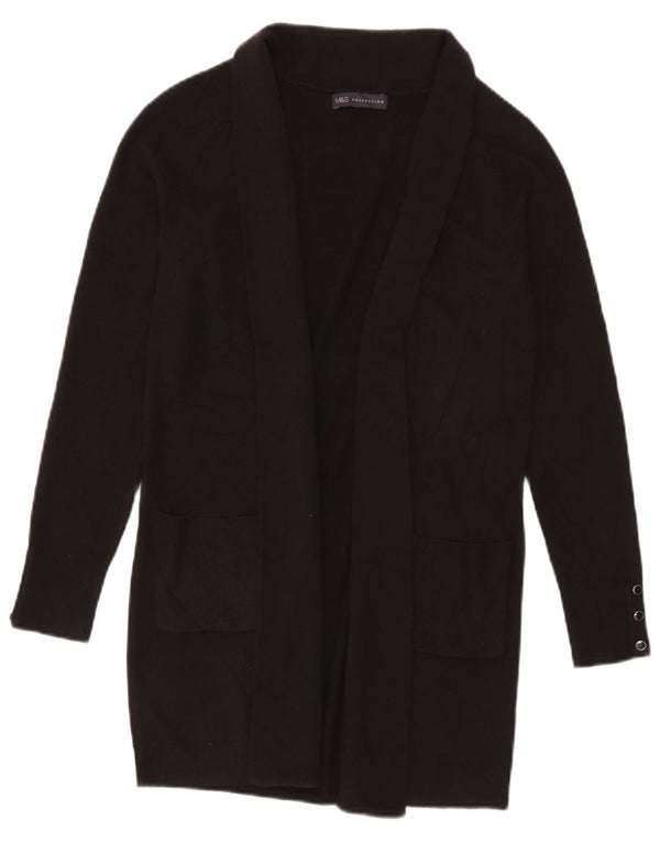 Marks & Spencer Pull cardigan ouvert long pour femme UK 8 Small Noir