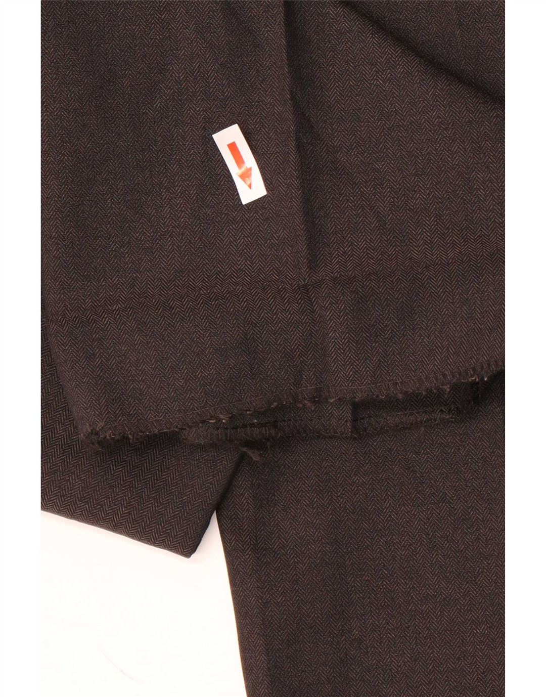 Marks & Spencer Pantalon de costume droit pour homme W34 L31 Marron à chevrons