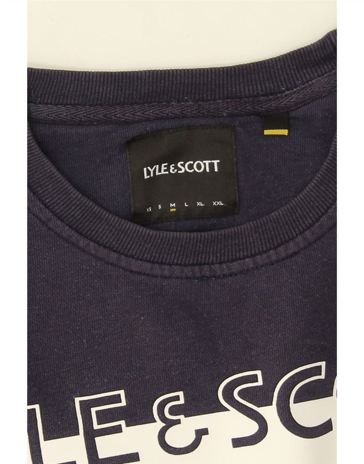Lyle & Scott Sweat-Shirt Graphique Homme Bleu Marine Colorblock