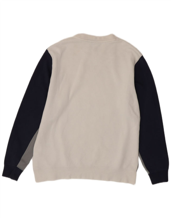 Nike Sweat-shirt graphique pour homme en coton color block Blanc Taille L