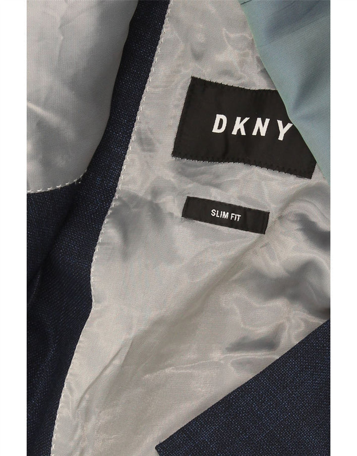 Dkny Veste Blazer Slim Fit à 2 Boutons pour Homme EU 54 2XL Bleu Marine Laine
