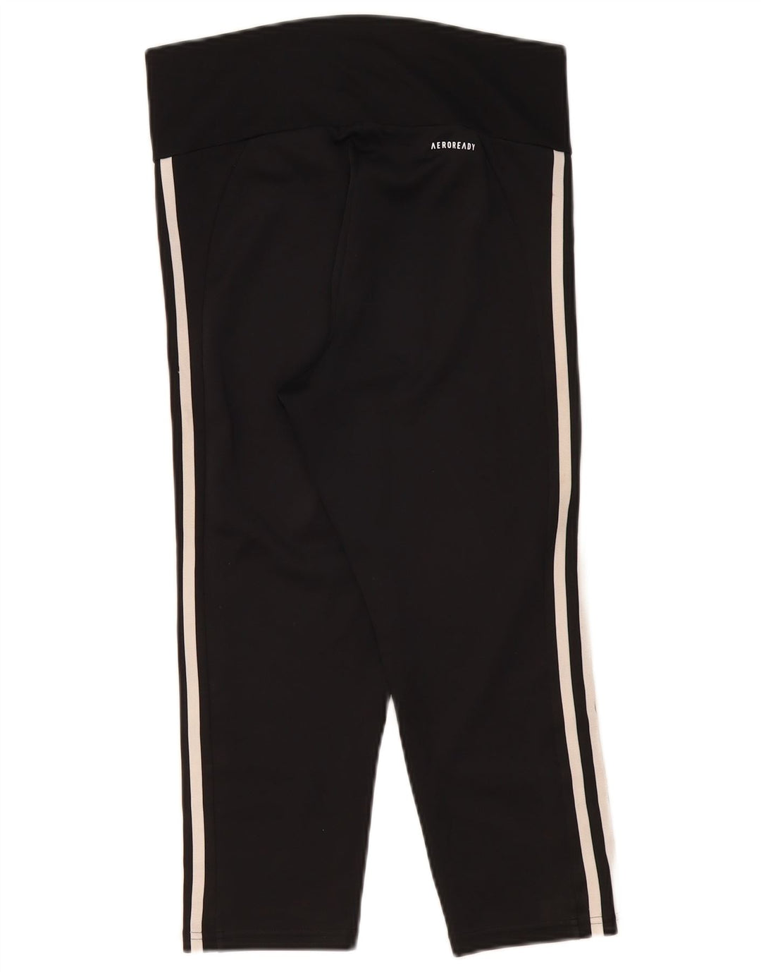 Adidas Femmes Aeroready Capri Leggings UK 12/14 Moyen Noir Polyester