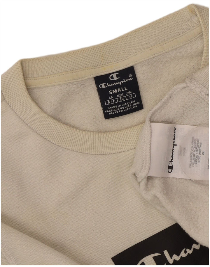 CHAMPION Sweat-Shirt Graphique Homme Petit Coton Blanc