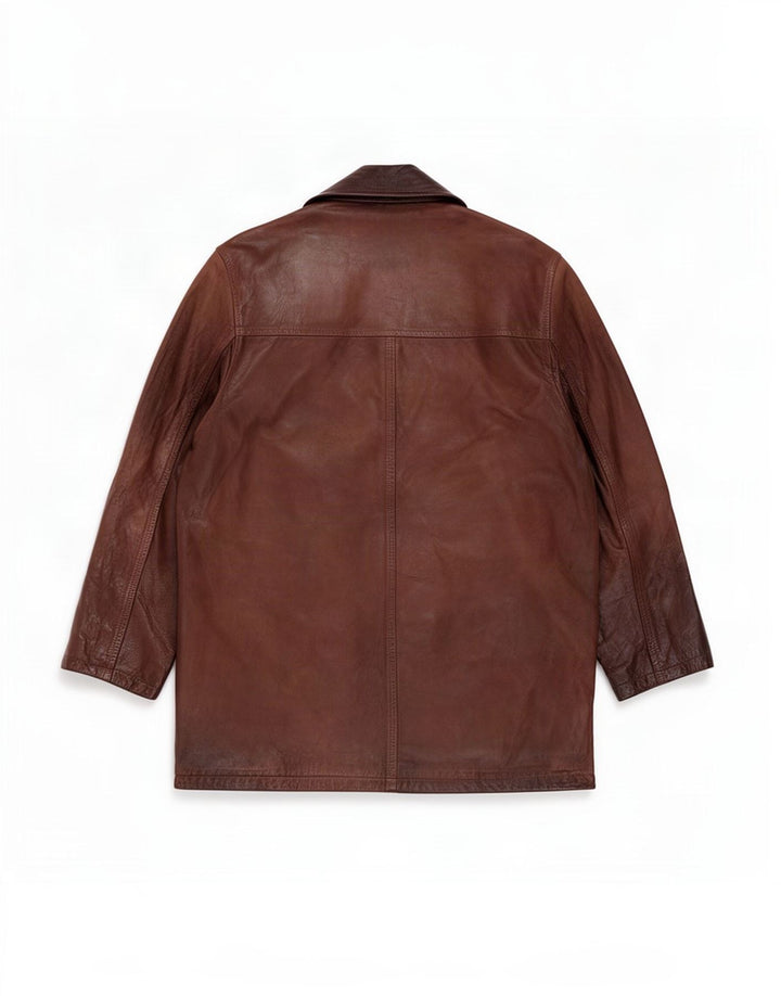 E.B. Company Manteau en cuir pour homme UK 38 Marron moyen