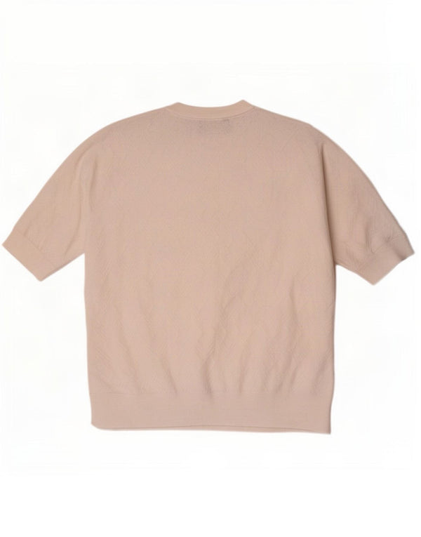 Marks & Spencer Pull col en V pour femme UK 14 Medium Off White Chevron