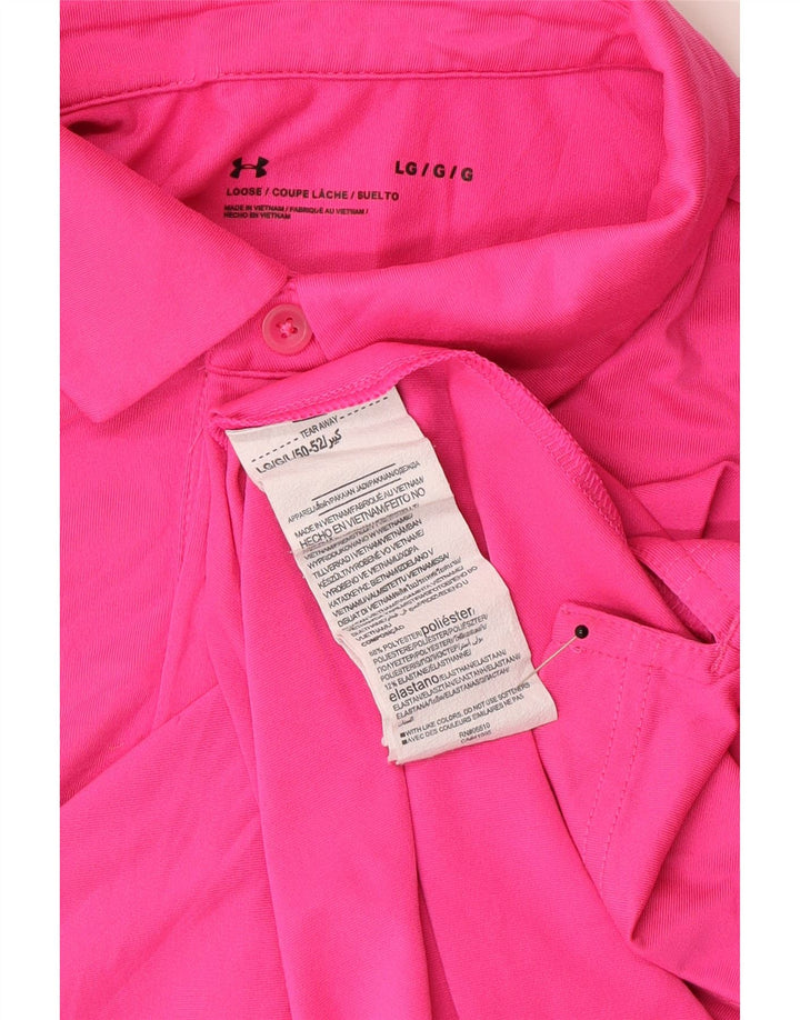 Under Armour Polo Homme Grand Rose Polyester