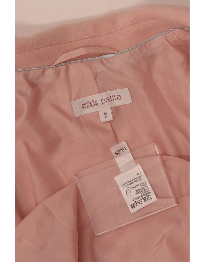 Marks & Spencer Manteau pour femme UK 16 Grande laine rose