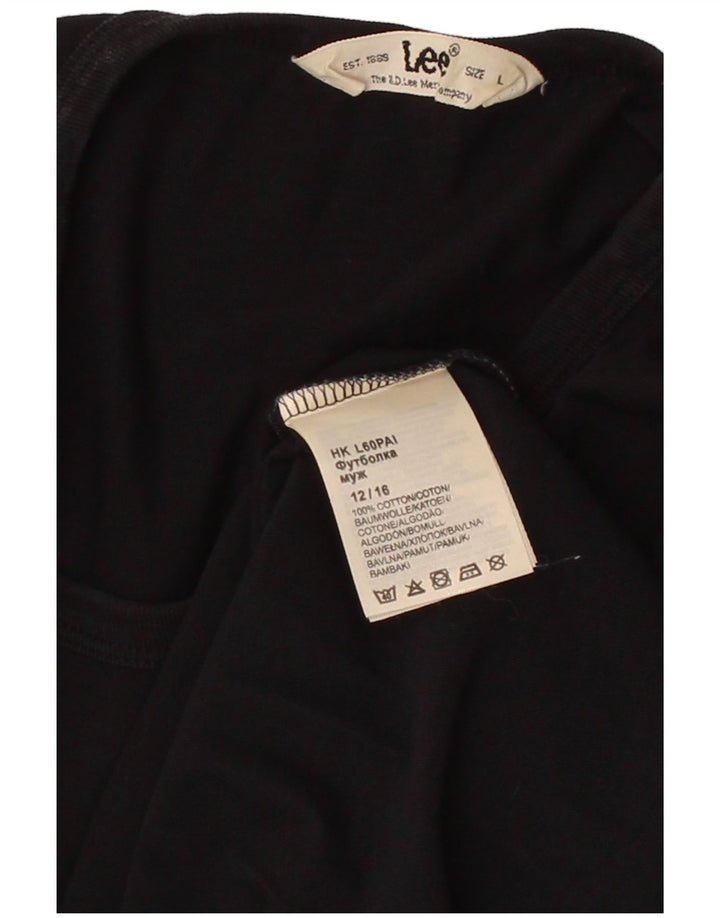 LEE T-Shirt Graphique Homme Grand Noir Coton