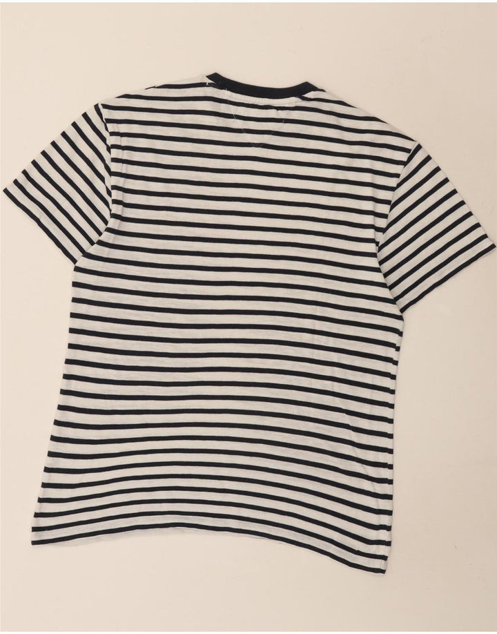 Tommy Hilfiger T-Shirt Homme Blanc Rayé Moyen