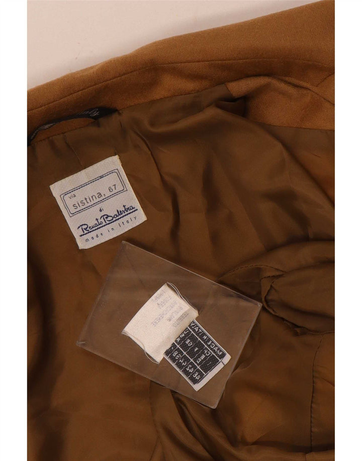 Renato Balestra Veste Blazer 3 Boutons Femme IT 46 Large Laine Marron