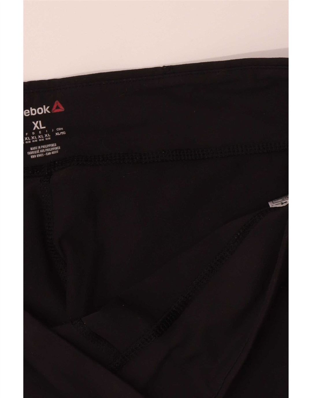 Reebok Leggings Capri Femme UK 18 XL Noir Nylon
