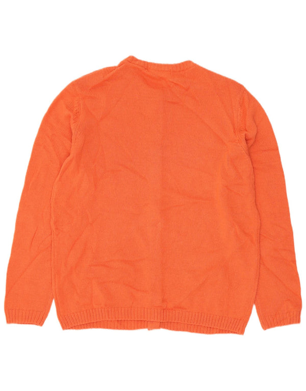 MARKS & SPENCER Pull Cardigan Femme UK 12 Acrylique Orange Moyen