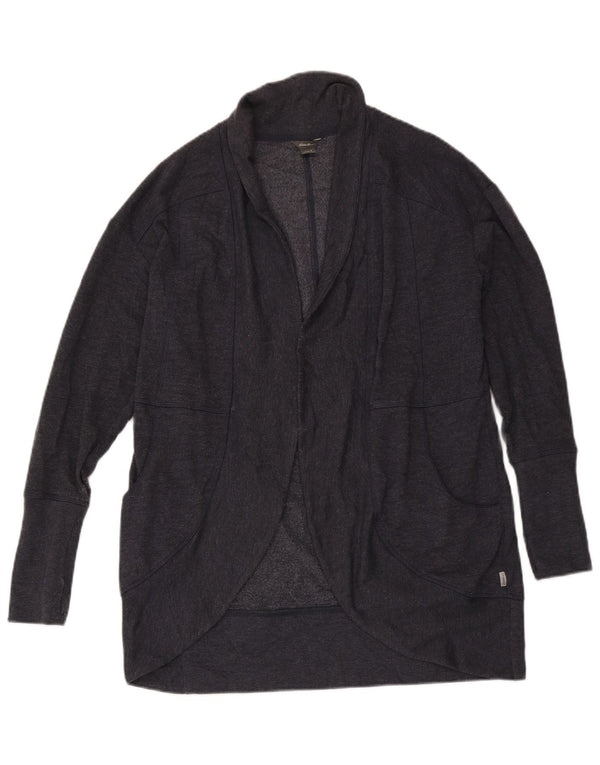 Eddie Bauer Pull cardigan ouvert pour femme UK 10 Petit coton bleu marine