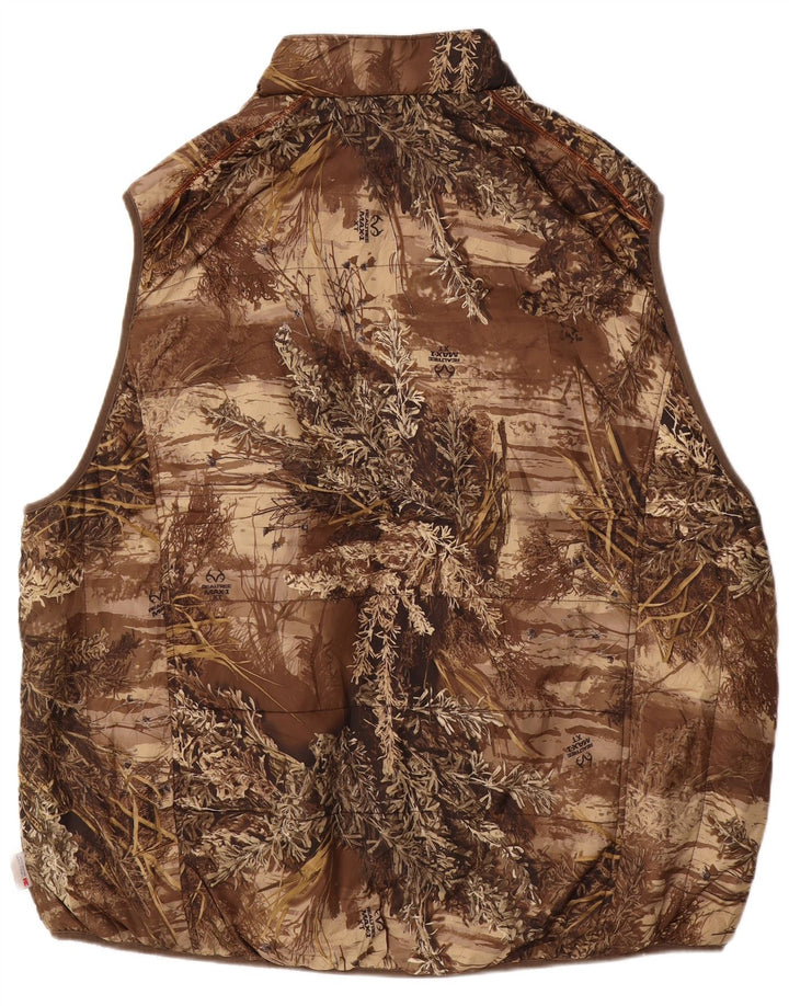 REALTREE Gilet Réversible Homme IT 54/56 3XL Marron Camouflage Polyester