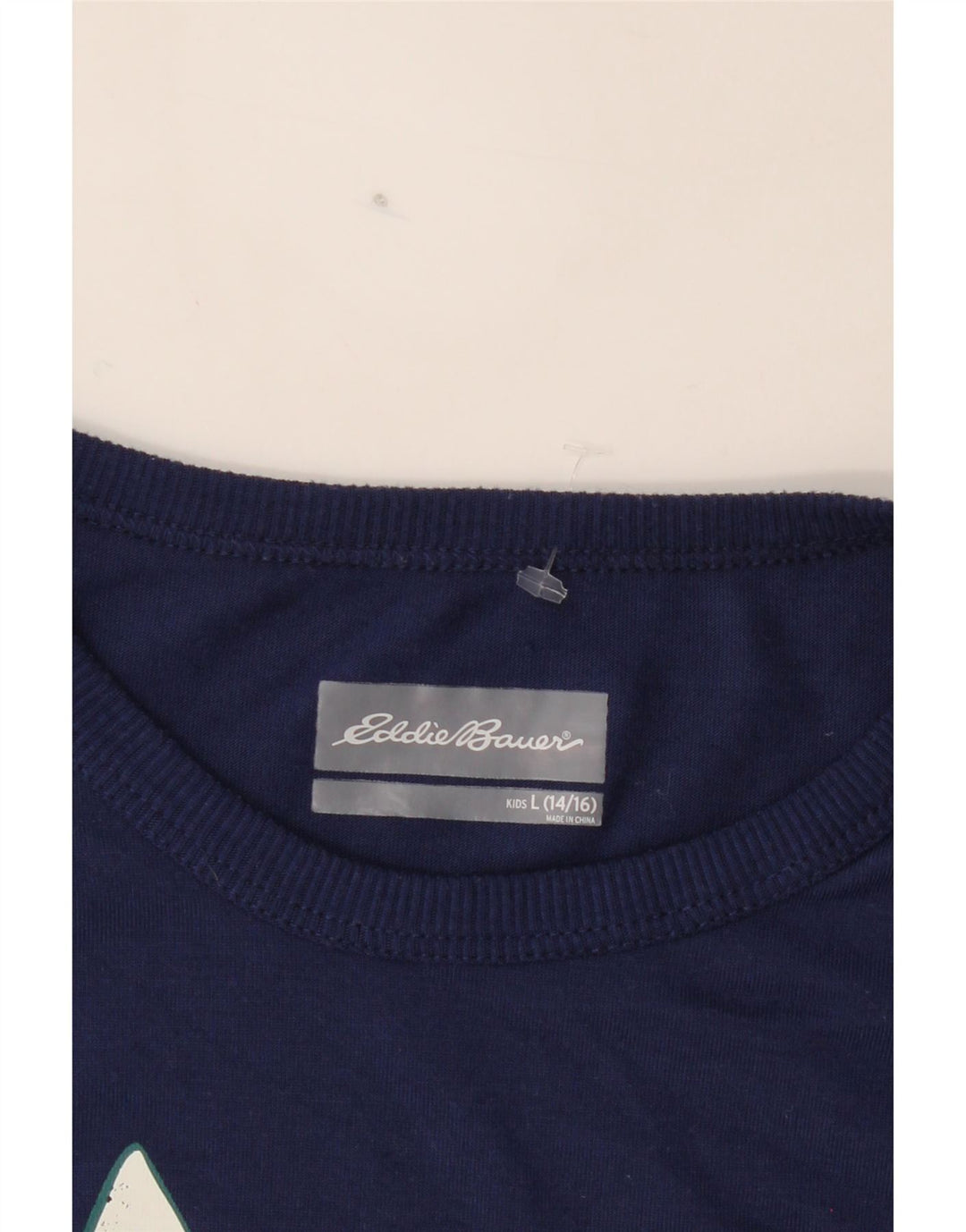 EDDIE BAUER Boys Graphic Top Long Sleeve 14-15 Years Large Navy Blue Vintage Eddie Bauer and Second-Hand Eddie Bauer from Messina Hembry 