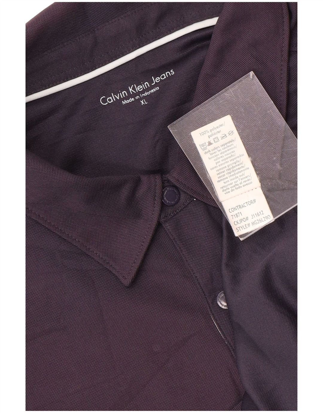 Calvin Klein Jeans Polo Homme XL Bleu Marine Polyester
