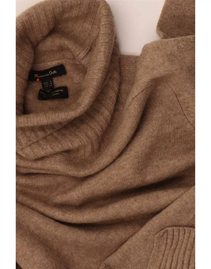 Massimo Dutti Pull col roulé pour femme UK 10 Petite laine marron